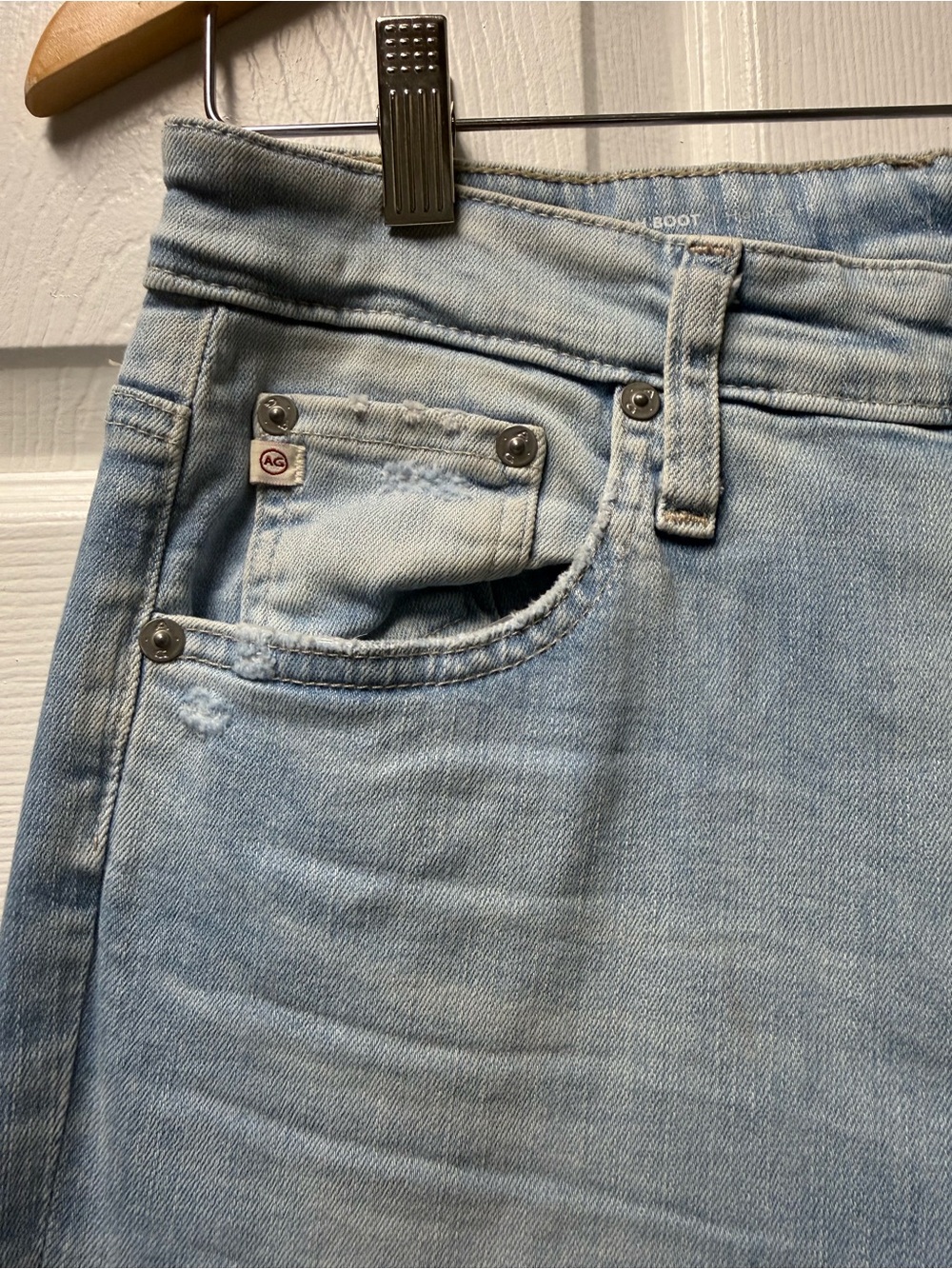 Ag Adriano Goldschmied Light Blue Denim Jeans - Picture 2 of 10